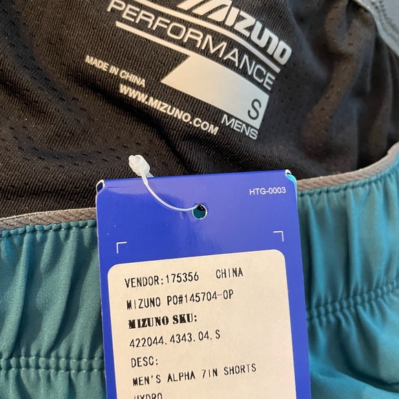 Mizuno Other - Mizuno Men’s Alpha 7” Short.  Size S.  New.  Color Hydro